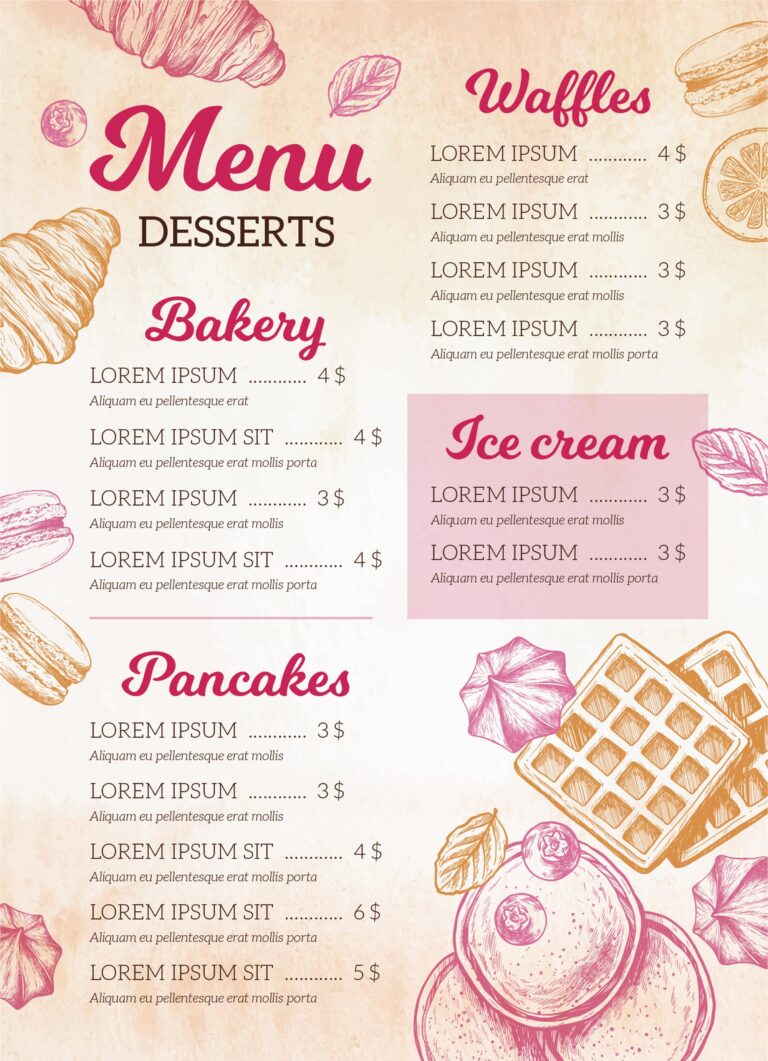 Waffle Menu House – Complete Food & Drink Menu