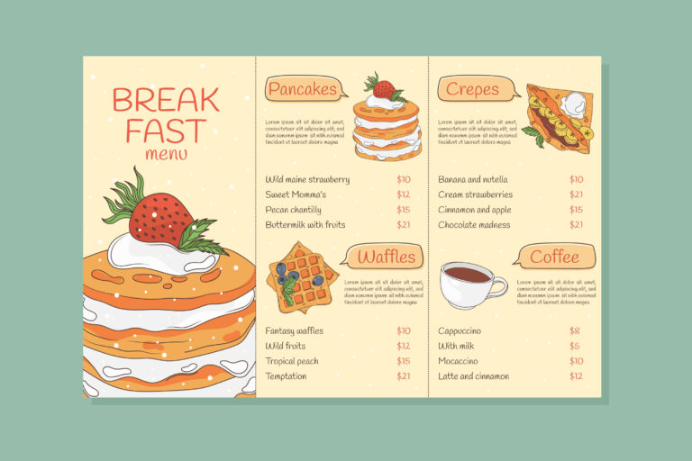 Breakfast & Desserts Menu